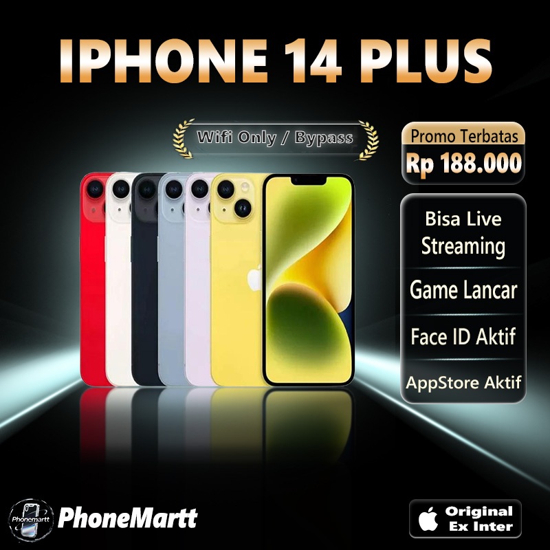 Apple iPhone 14 PLUS SECOND ORIGINAL 128/256/512GB Inter Mulus Like New Face ID WiFi-Only Simlock Be