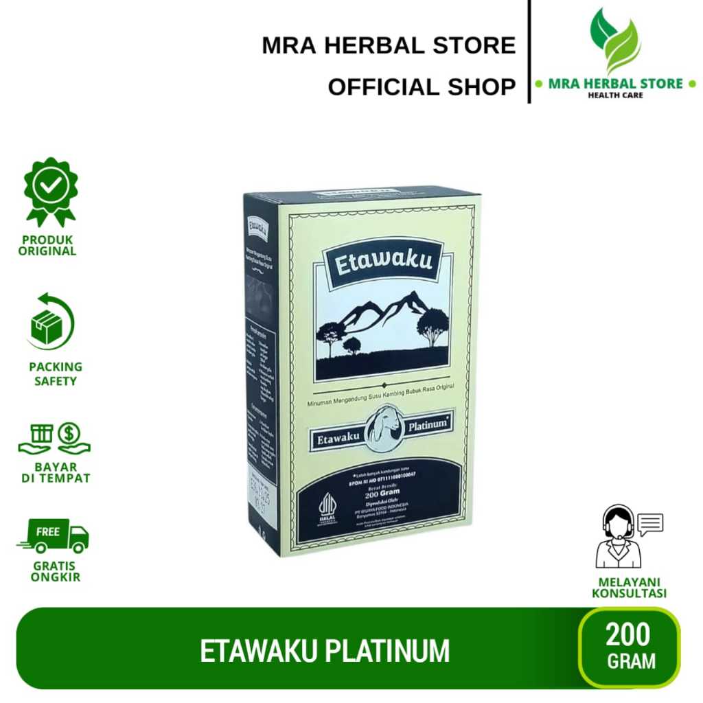 Etawaku Platinum | Susu Bubuk Murni | Susu Kambing Etawaku Platinum 200Gr