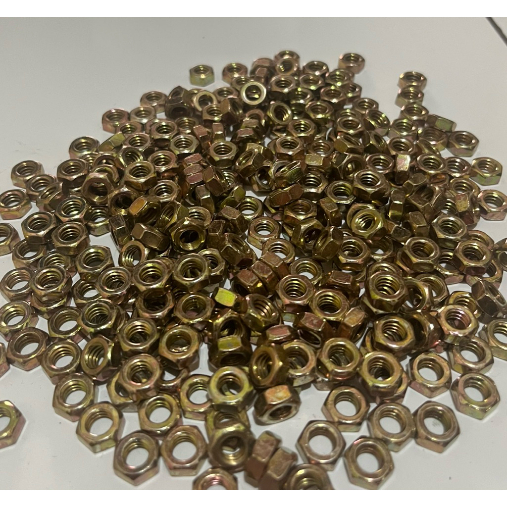 isi 100pcs Mur M6 (Kunci 10) Drat kasar