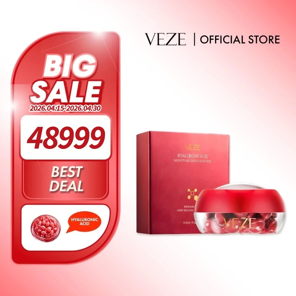 [BPOM] - VEZE Kapsul Wajah 30 Buah Esensi Vit E Anti Kerut Pemutih Pelembab Kulit Serum Wajah Anti P