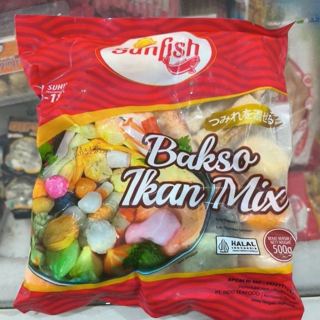 Sunfish Bakso Ikan Mix 500gram  - Frozen Food