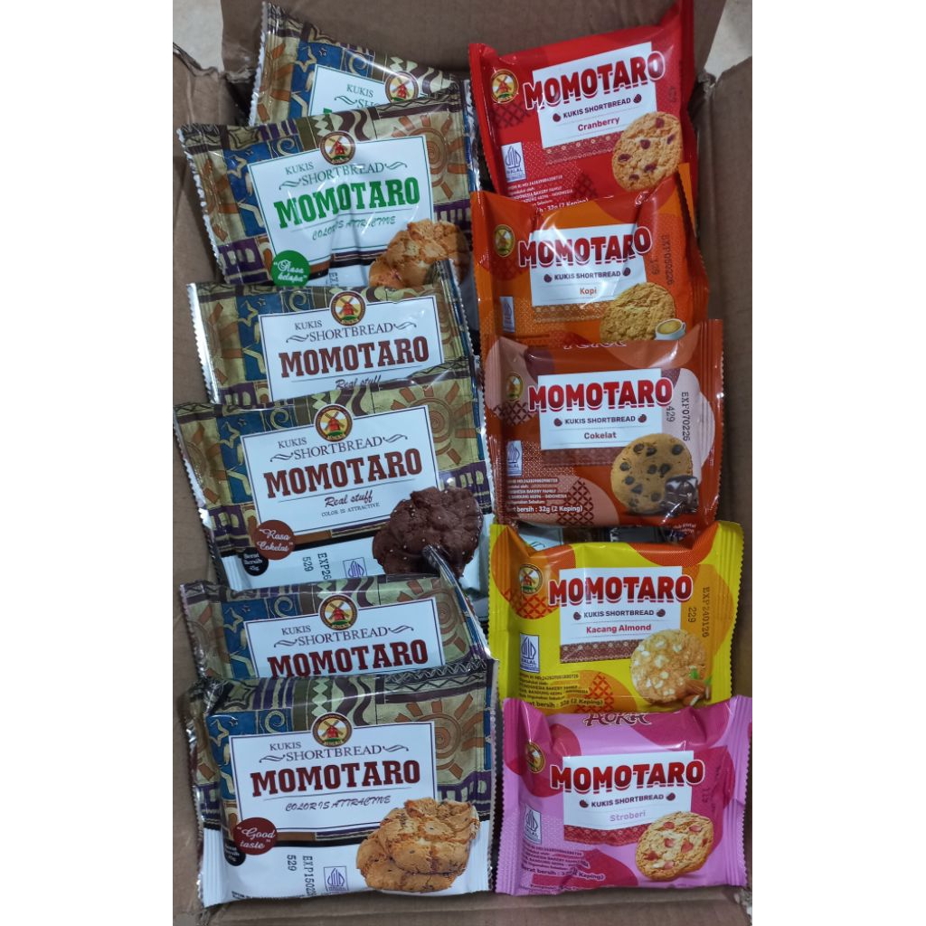 Momotaro / kukis Mokotaro / cookies momotaro Bisa di mix 1 dus isi 60pcs