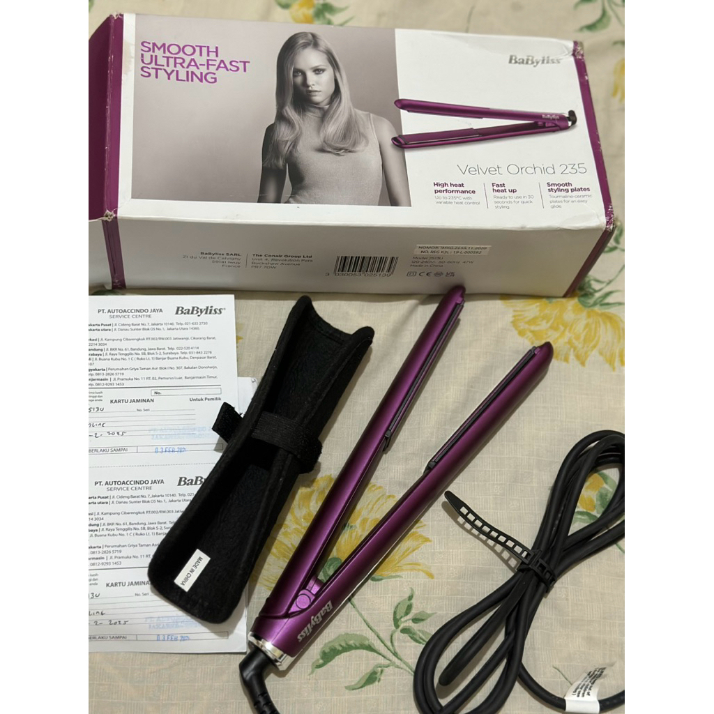 Catokan BaByliss Velvet Orchid 235 Free Adaptor