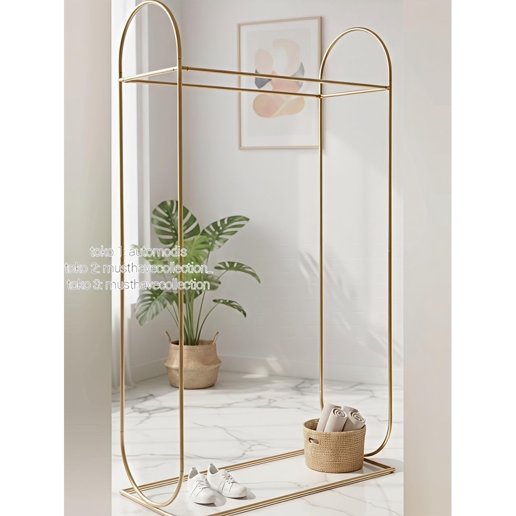 GAWANG BAJU EMAS GOLD CUSTOM SEMUA MODEL/WARNA/UKURAN BONGKAR PASANG FURNITURE INDUSTRIAL MINIMALIS 