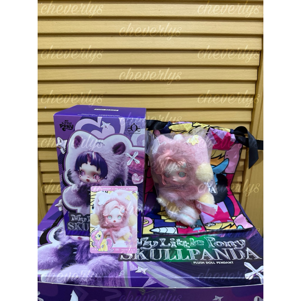 (ADA SECRET) Skullpanda x My Little Pony Twilight Sparkle Rarity Pinkie Pie Fluttershy Series Plush 