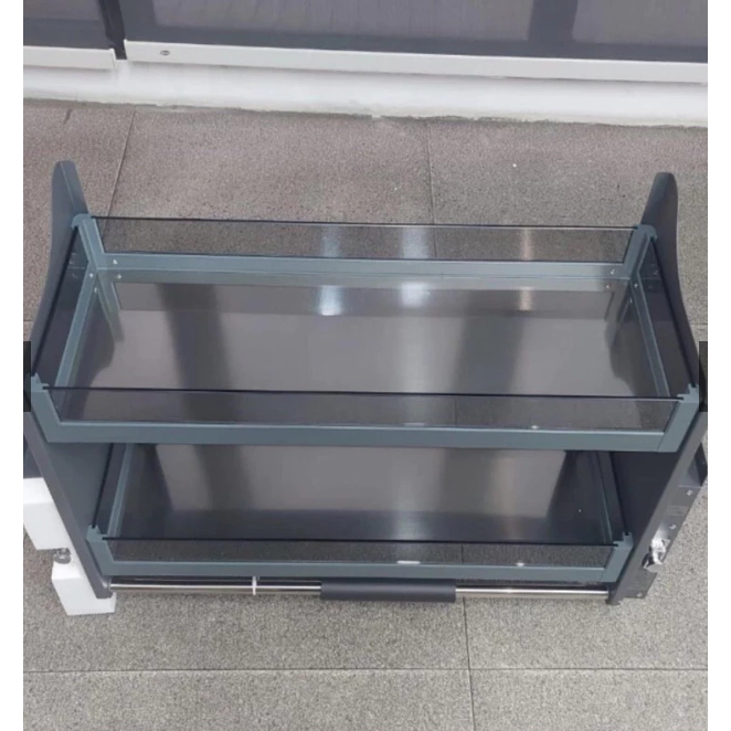 rak gelas dan mangkok pulldown multipurpose, rak slowmotion TMB GE-900 (glass elevator 900), TMB GE-