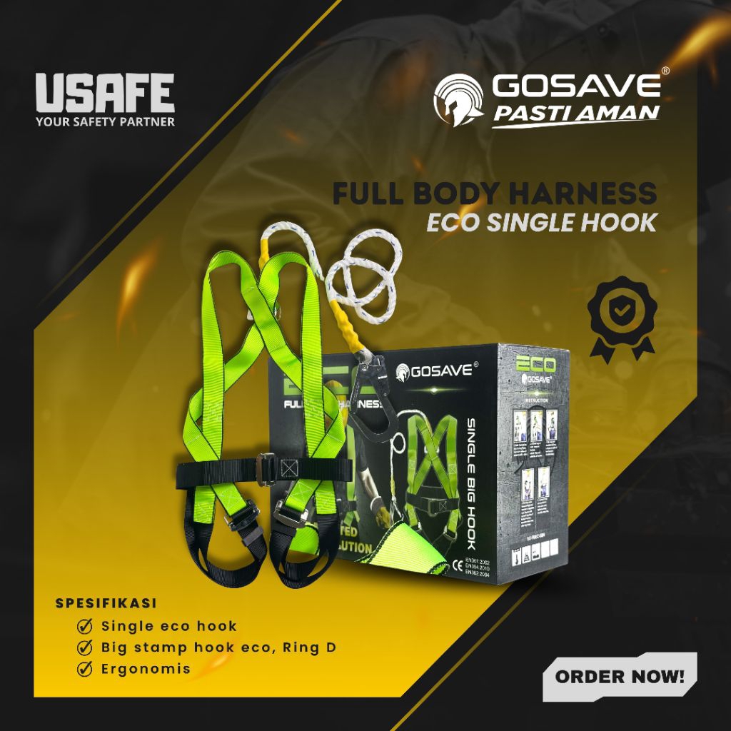 Full Body Harness Gosave Eco Single Big Hook