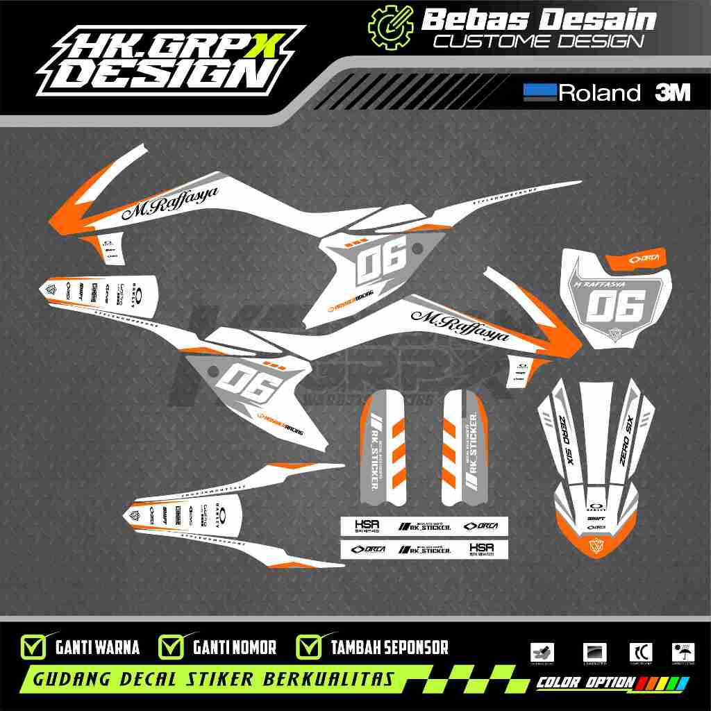 DECAL KTM 65 CC 2017 FREE CUSTOME DESIGN