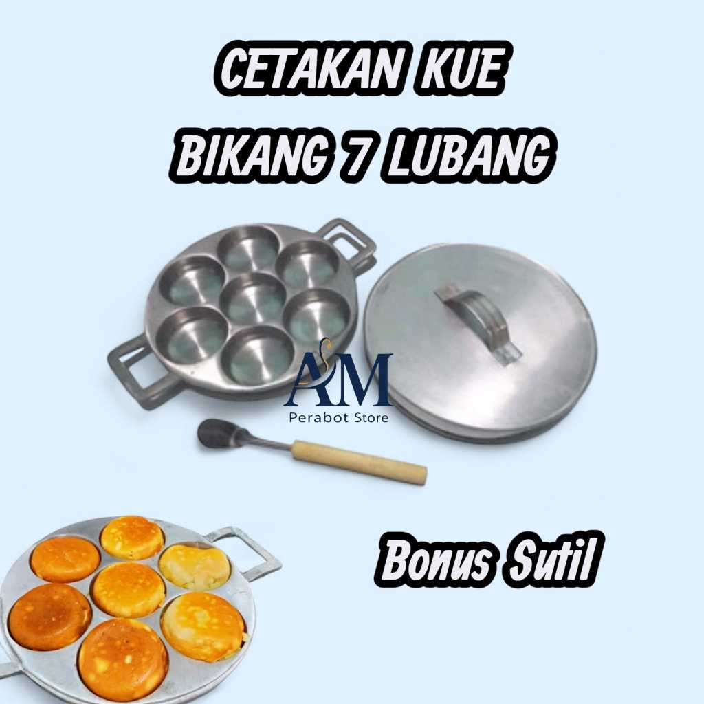 CETAKAN BIKANG MAWAR JUMBO/CETAKAN BIKA AMBON PLUS TUTUP DAN SUTIL KUE