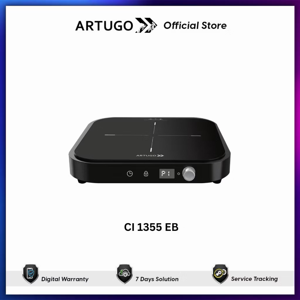 BISA INSTANT Artugo Kompor Induksi Portable Induction 1 Tungku  CI 1355 EB - Advance Televisi Led Di