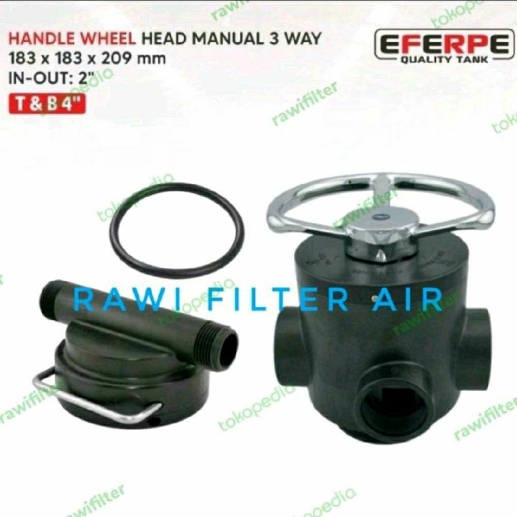 Head Tabung Filter Air Kepala Tabung 4" + side mount