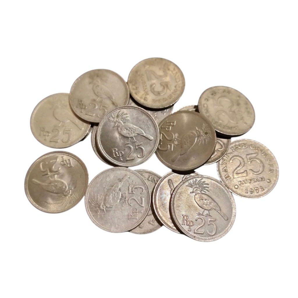 Koin Mahar 25 Rupiah Burung 1971