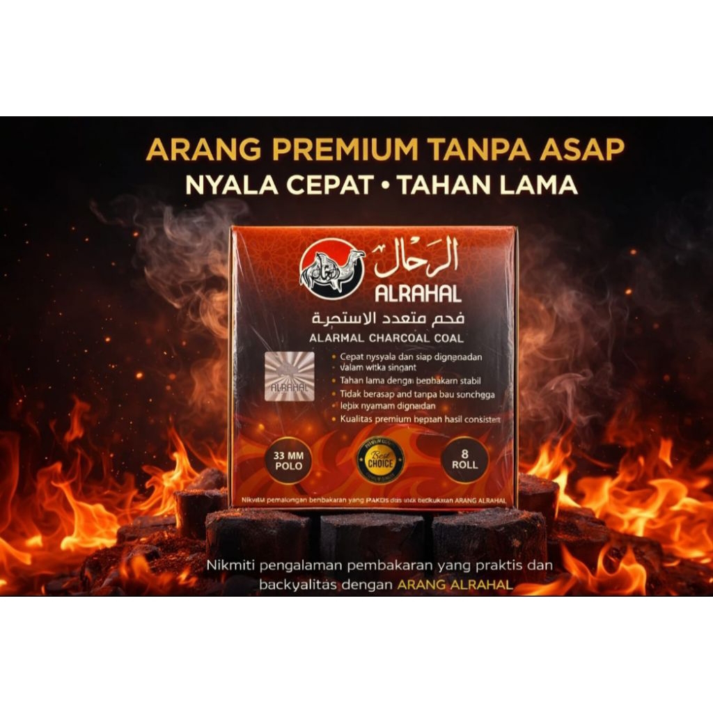 Arang yang cepat terbakar untuk pembakar dupa