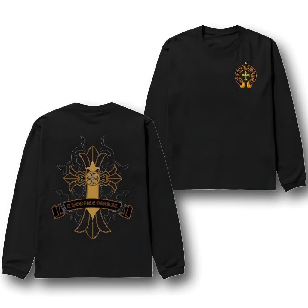 Kaos Panjang Crome Hearts Banyak Pareasinnya /Long sleeve Crome Hearts Unisex v