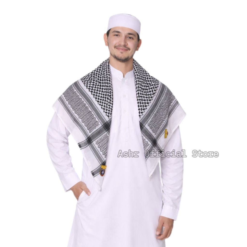 Sorban Arab Almas Arafat Hitam Sorban Imamah Semagh