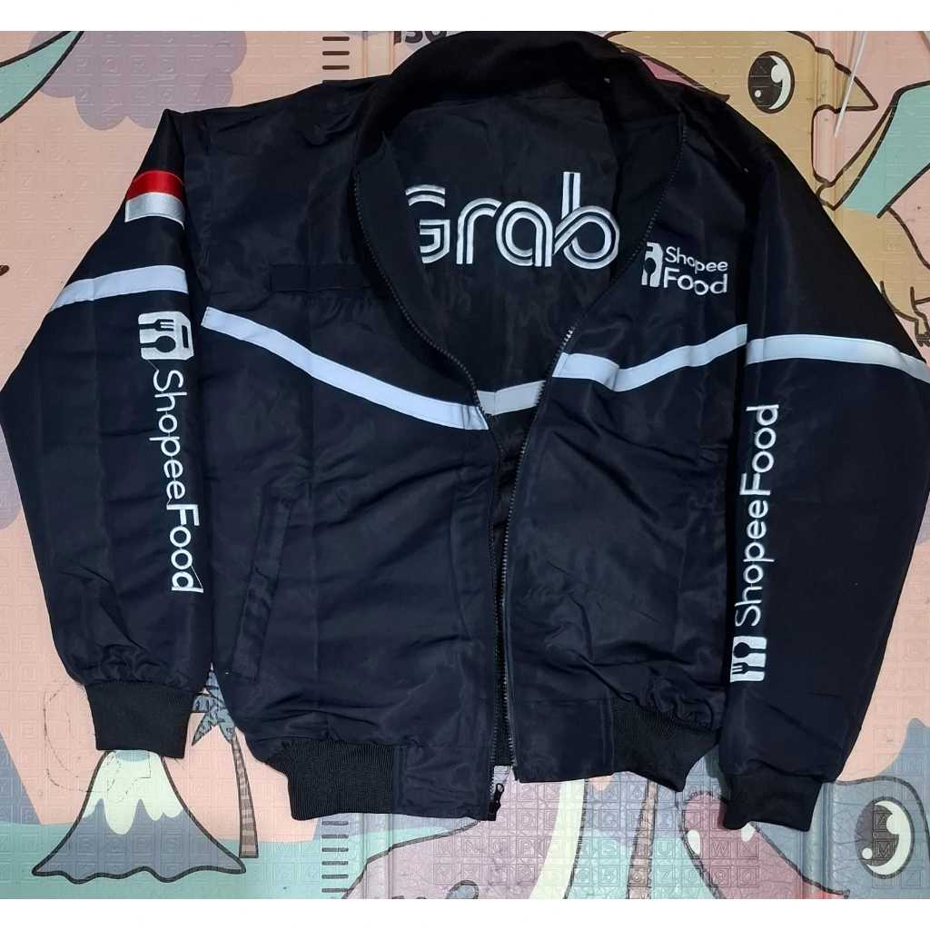 JAKET BLACK GRAB SOPI JAKET GRAB HITAM SOPI HITAM JAKET GRAB BOLAK BALIK SOPI HITAM SEMUA ANTI AIR B