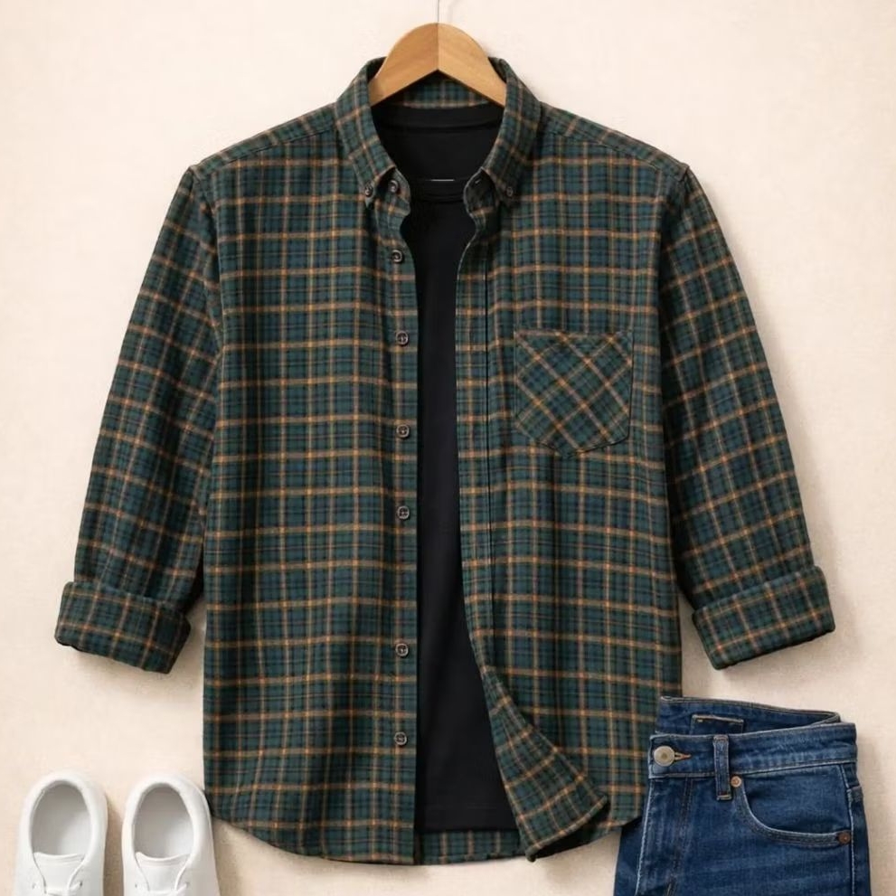 F2D Black Brown Kemeja Flanel Premium Best Seller / flanel/hem pria/ flanel pria/ kemeja flanel/ eig