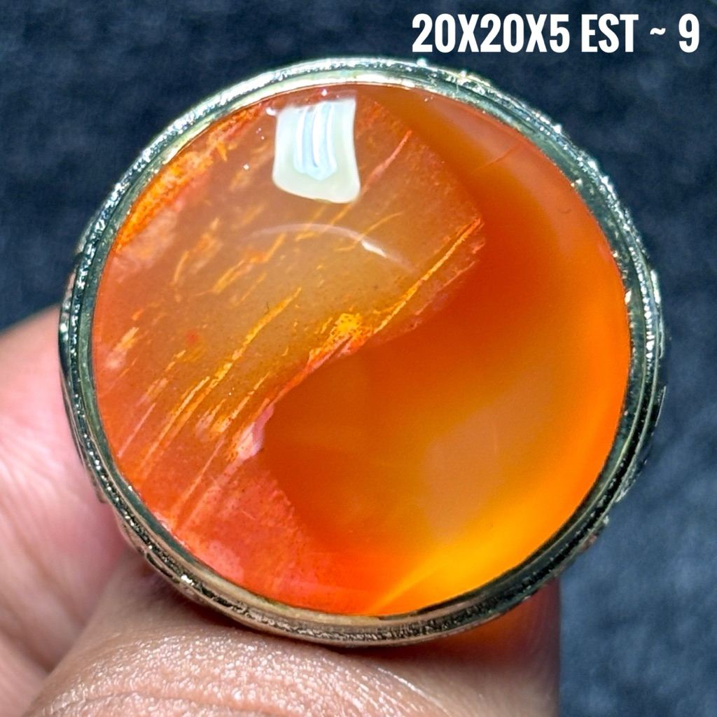 NATURAL BATU AKIK MOTIF YIN YANG