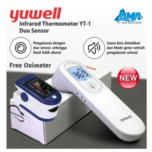 Paket Thermogun Yuwell Free Oxymeter