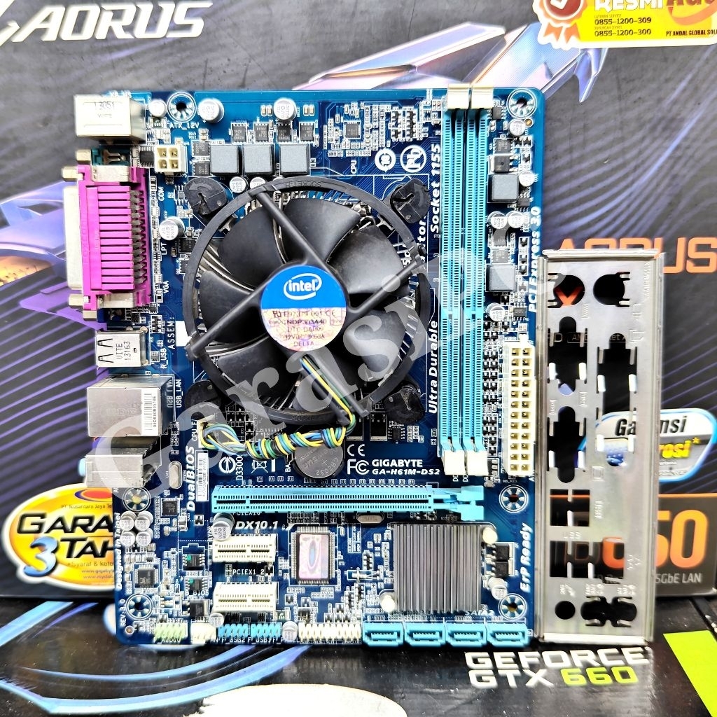 PAKET Motherboard Gigabyte H61 Processor Intel Core i5-3330 IvyBridge 3,00GHz Socket LGA 1155 DDr3
