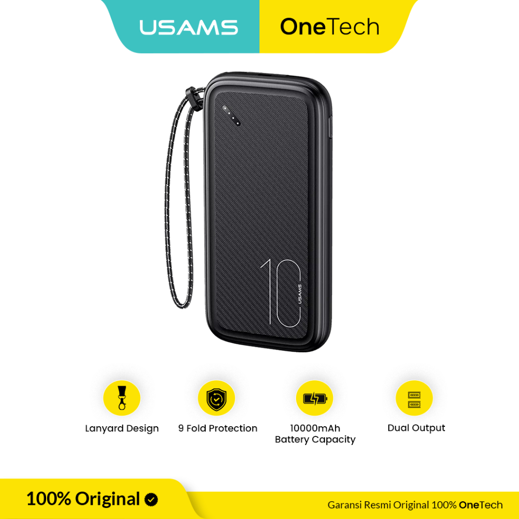USAMS PB56 Powerbank 10000mAh With Lanyard Dual USB