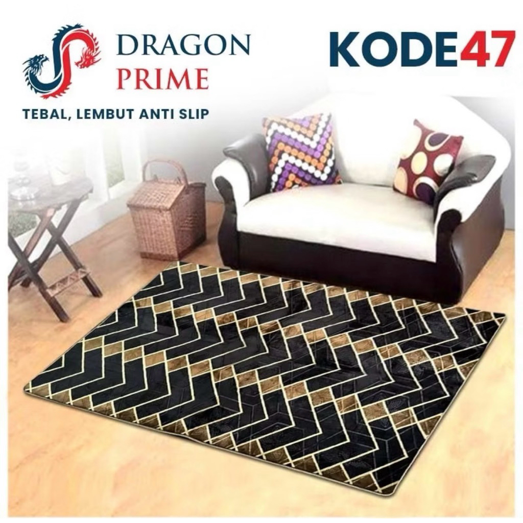 KARPET BUSA MALAYSIA DRAGON SIZE 190x220 DAN 140x190ORIGINAL TEBAL LEMBUT ANTI SLIP