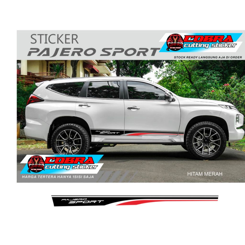 STICKER CUTTING MOBIL PAJERO SPORT STICKER AKSESORIS BODY SAMPING PAJERO SPORT