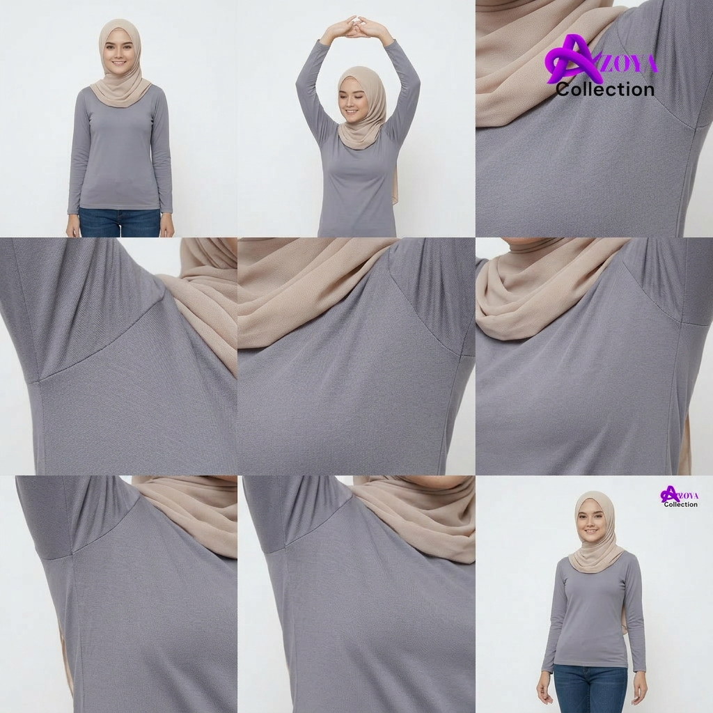 Manset Wanita Lengan Panjang - Manset Baju Wanita Premium - Baju Dalaman Wanita Lengan Panjang