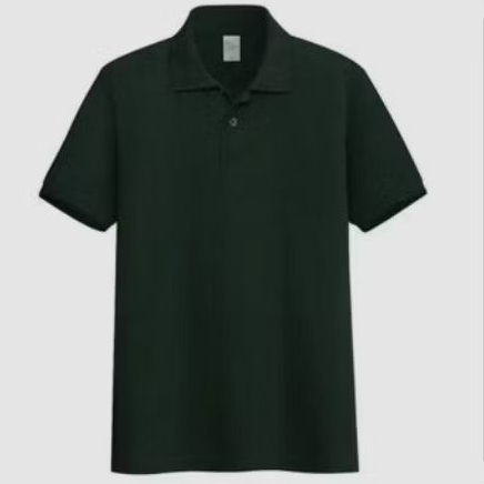 Kaos pria kerah polos Army premium