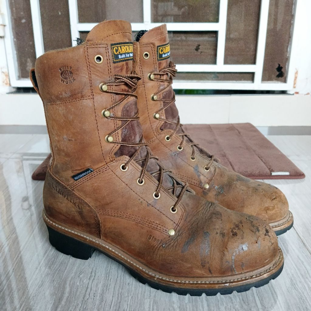 CAROLINA Logger Steel Toe Safety Boots Size 47 Insol 31-32 Cm