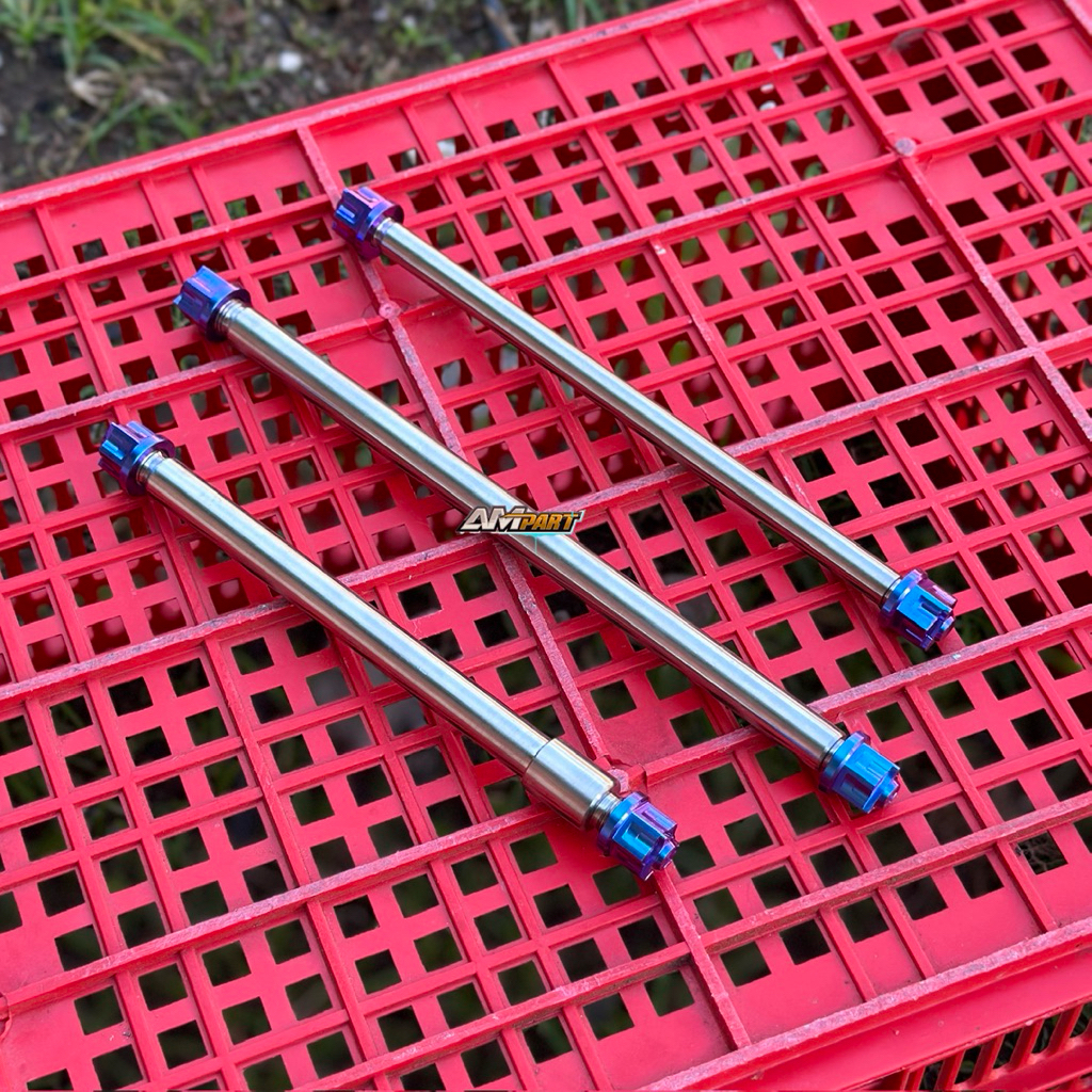 AS RODA DEPAN BELAKANG STANLISH MUR TITANIUM AS ARM STANLISH MUR TITANIUM BLUE PURPLE
