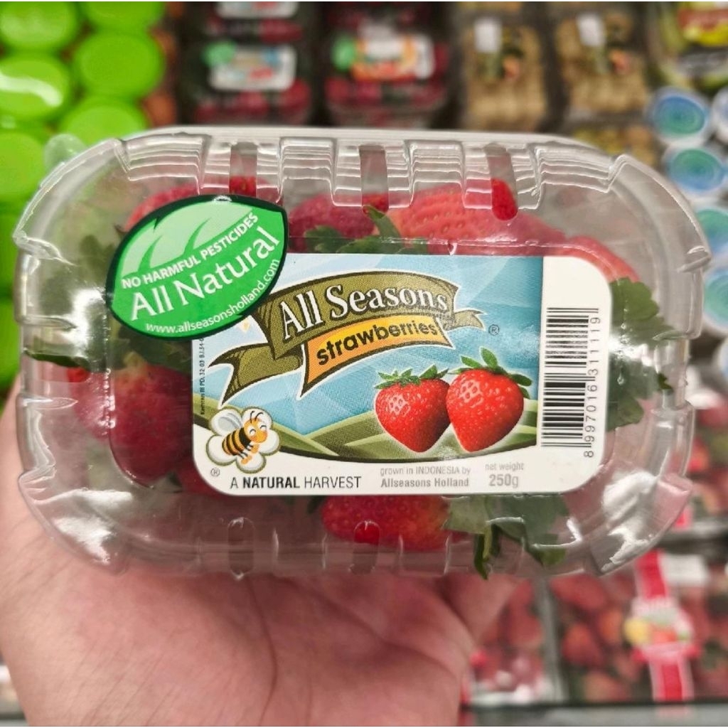 strawberry All season all natural strawberry lokal fresh manis segar 250gram