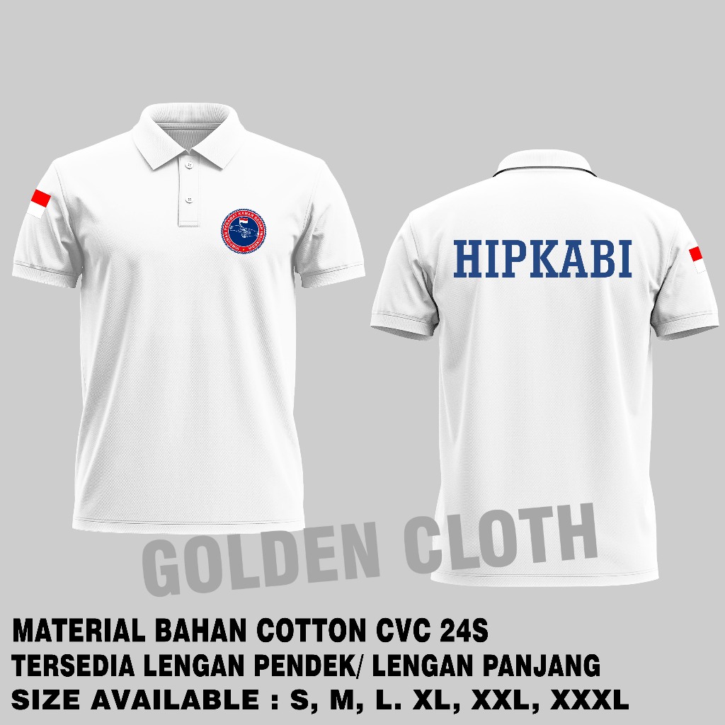 Kaos Kerah HIPKABI Himpunan Perawat Kamar Bedah Indonesia Lengan Pendek Unisex