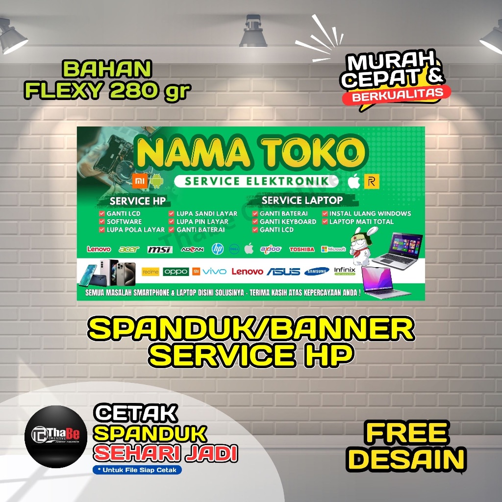 SPANDUK / BANNER / SERVICE HP & LAPTOP