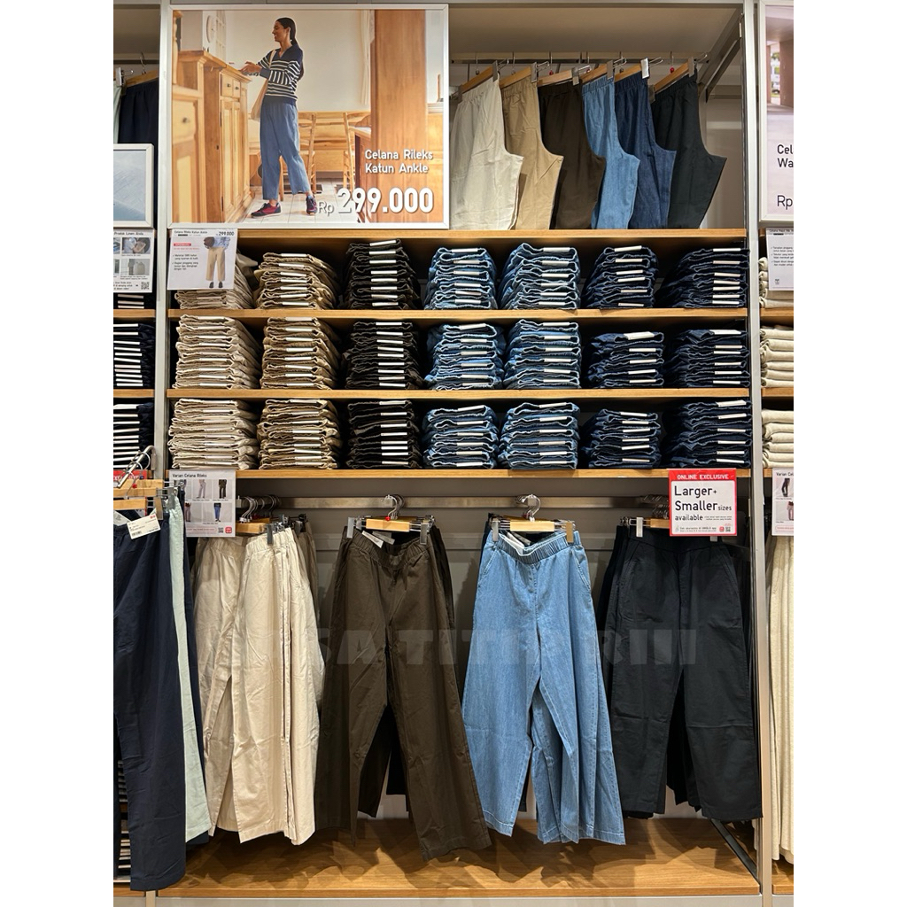 Celana Katun Ankle Rileks WOMEN UNIQLO
