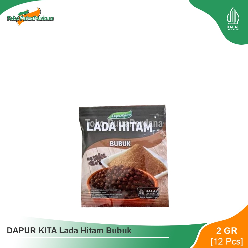 DAPUR KITA Lada Hitam Bubuk 2gr (12 Pcs)
