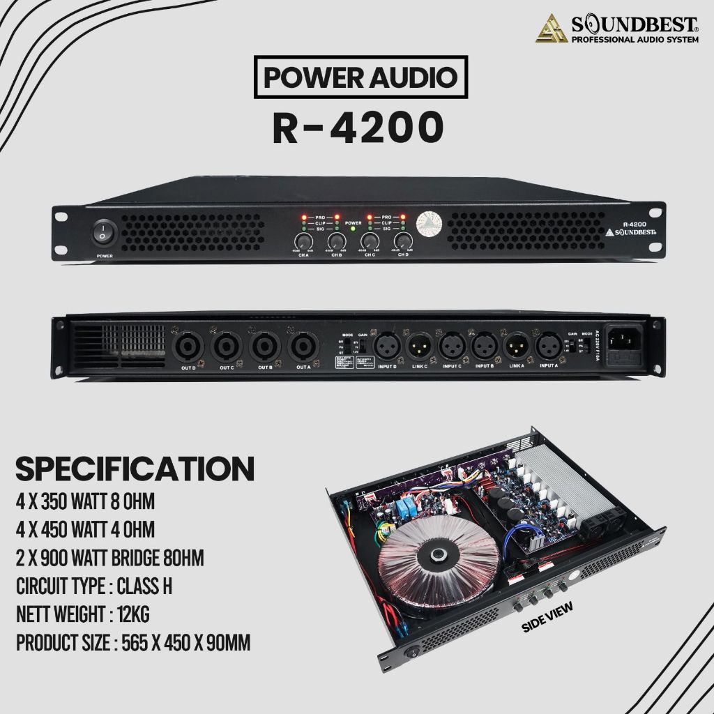 Power Amplifier Soundbest R 4200 / R 4400 / R 4600 — R4200 / R4400 / R4600 – ORIGINAL