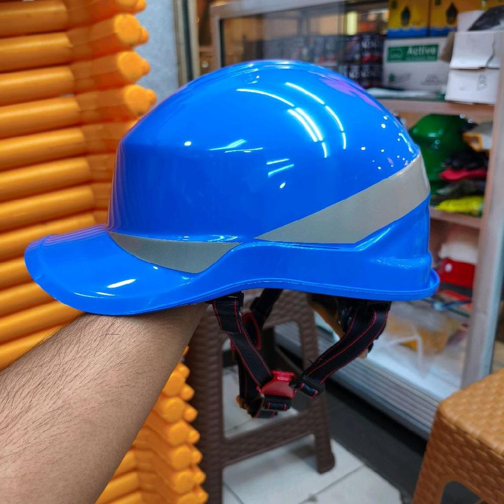 HELM SAFETY MSA BASEBALL FASTRACK + TALI DAGU WARNA BIRU BERKUALITAS STANDAR SNI DAN TKDN - HELM PRO