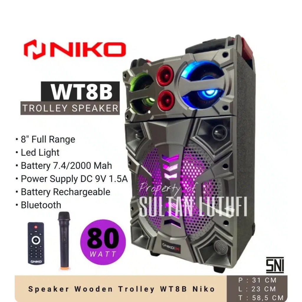 Speaker Wooden Trolley WT8B Niko