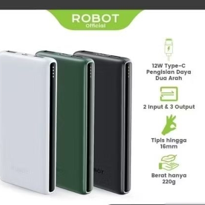 ROBOT RT180s Powerbank 10000mAh Dual Input power bank PB RT-180s