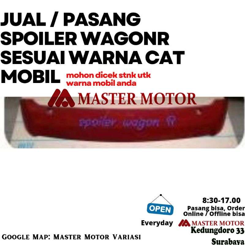 Spoiler Belakang Suzuki Wagon R abu putih merah hitam silver dll Aksesoris Mobil WagonR
