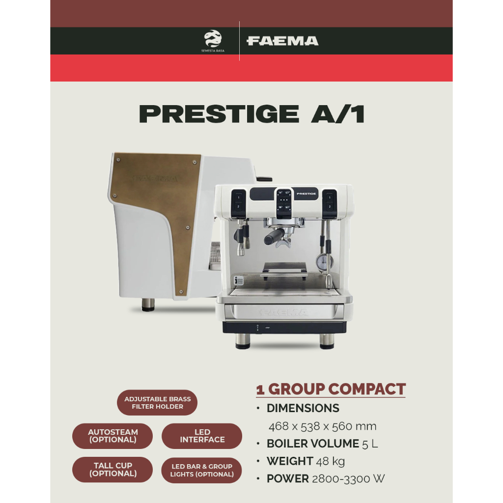 FAEMA PRESTIGE A/1 | Mesin Kopi - Mesin Espresso