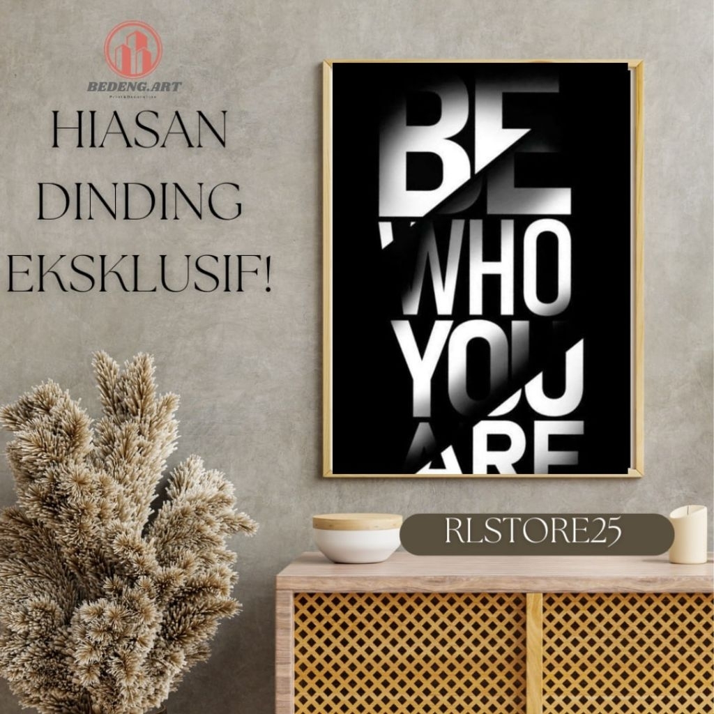 Poster dinding kata kata motivasi Hiasan dekorasi kamar cowok (Kode S)