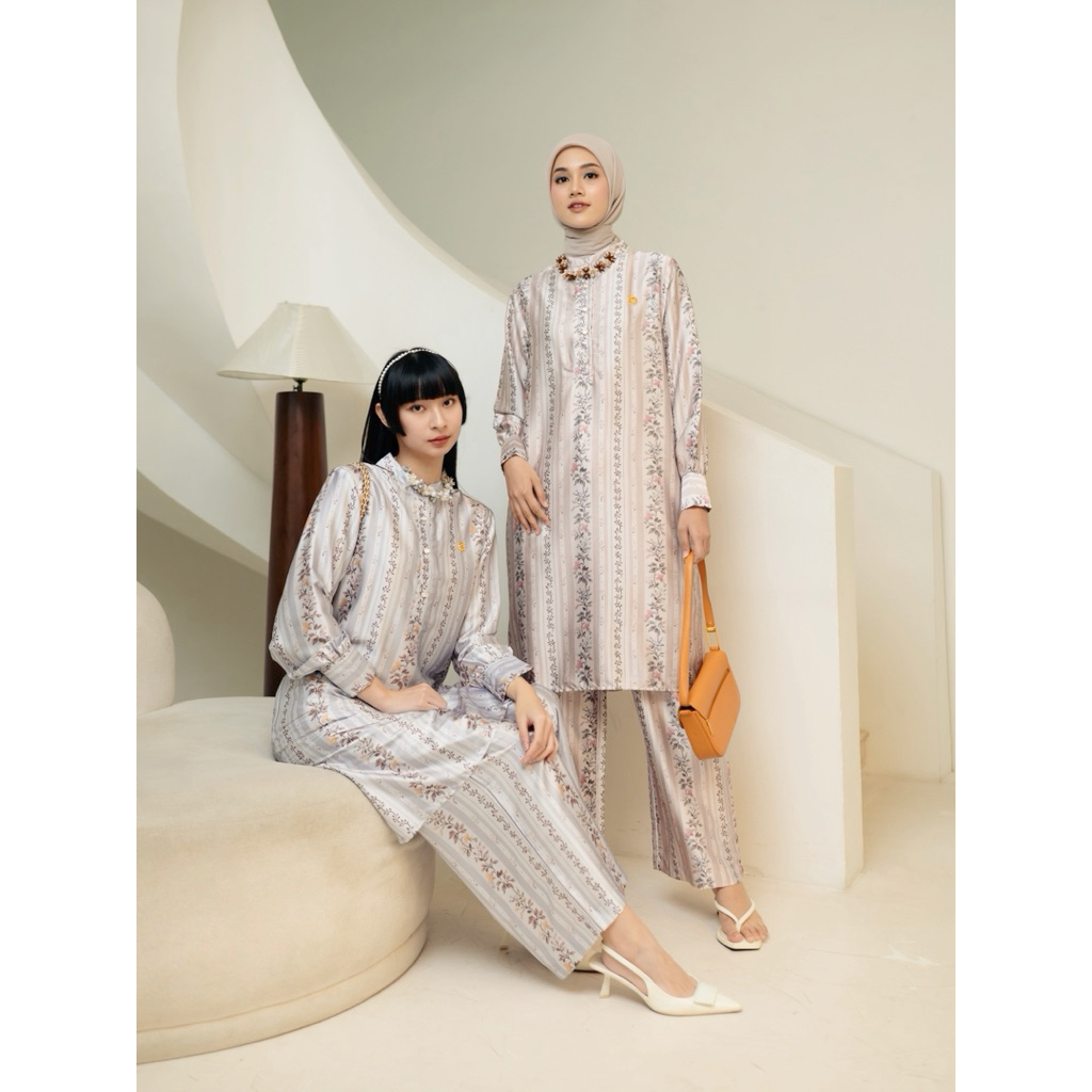 Womenwear - Vanesha Set/Oneset Tunik Wanita/Oneset Celana/Set Celana Lebaran/Set Kondangan/Oneset Tu