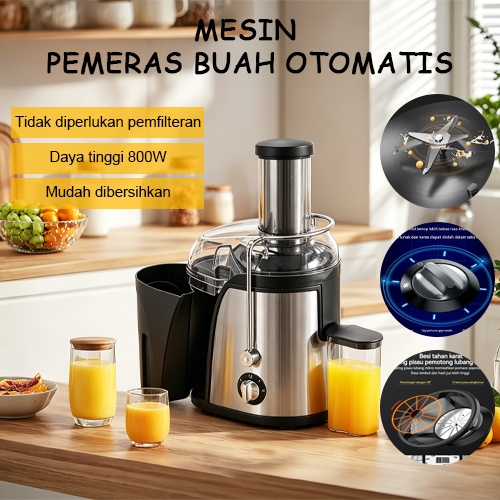 Blender 800W Slow Juicer Cold Press 350ml Easy Juice Cerat Lebar Sari Jus dan Ampas Terpisah Pembuat