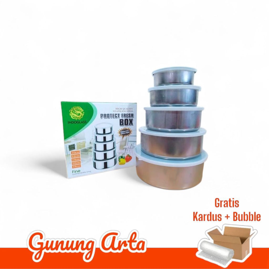 Set Rantang Stainless Steel 5 Susun Tebal Kualitas Premium Tahan Lama