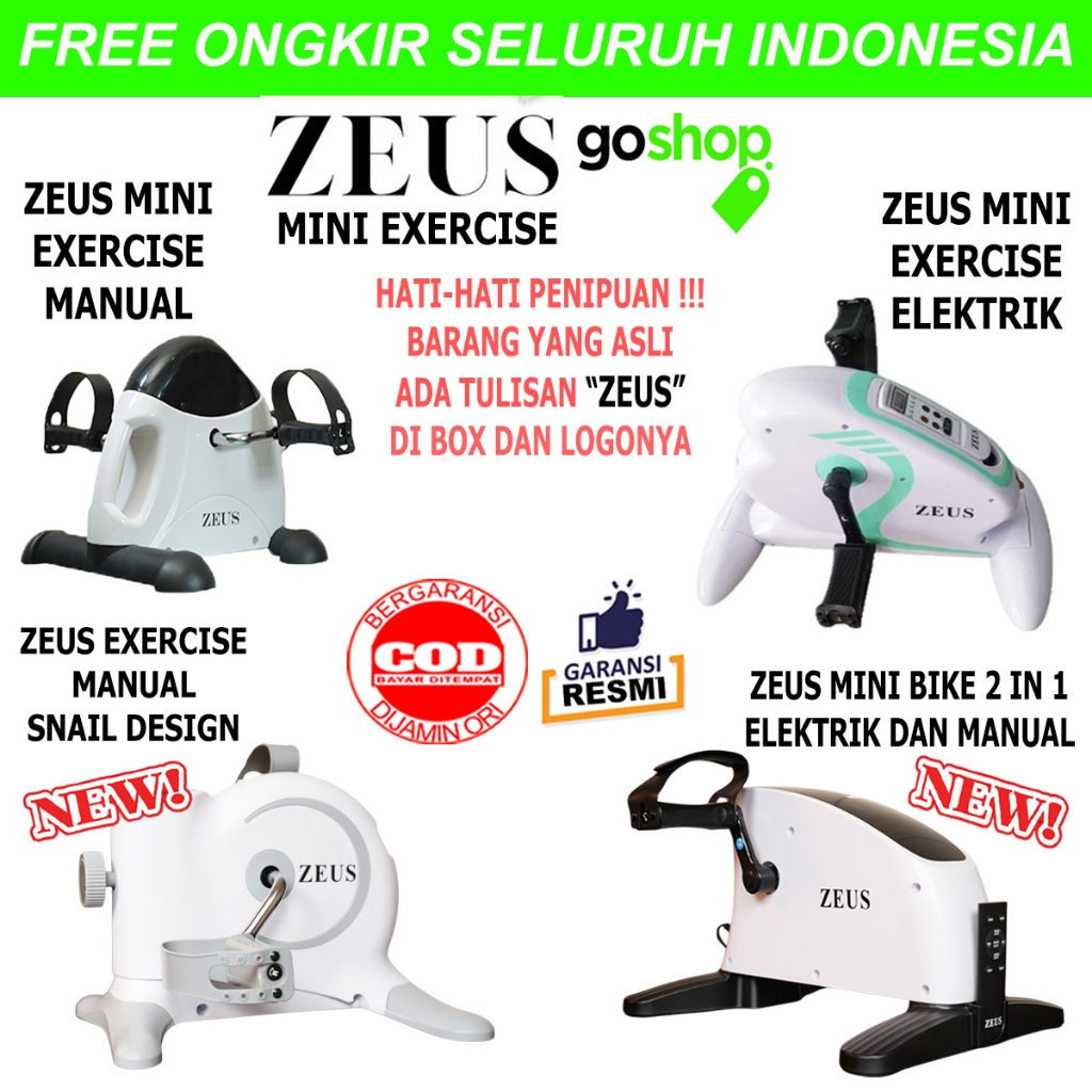 Zeus Mini Bike Electric Exercise 2in1