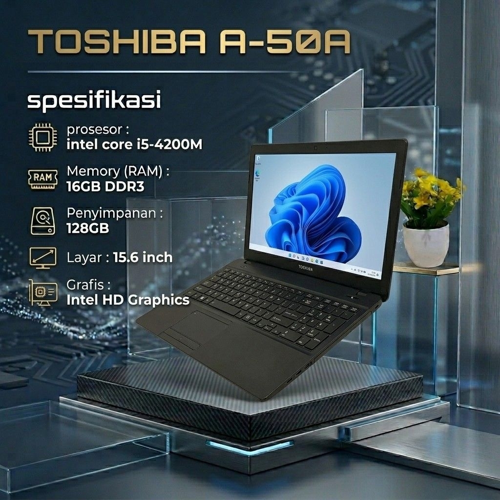TOSHIBA PORTEGE A50-A I7-4610M 16GB RAM /  500GB / HD