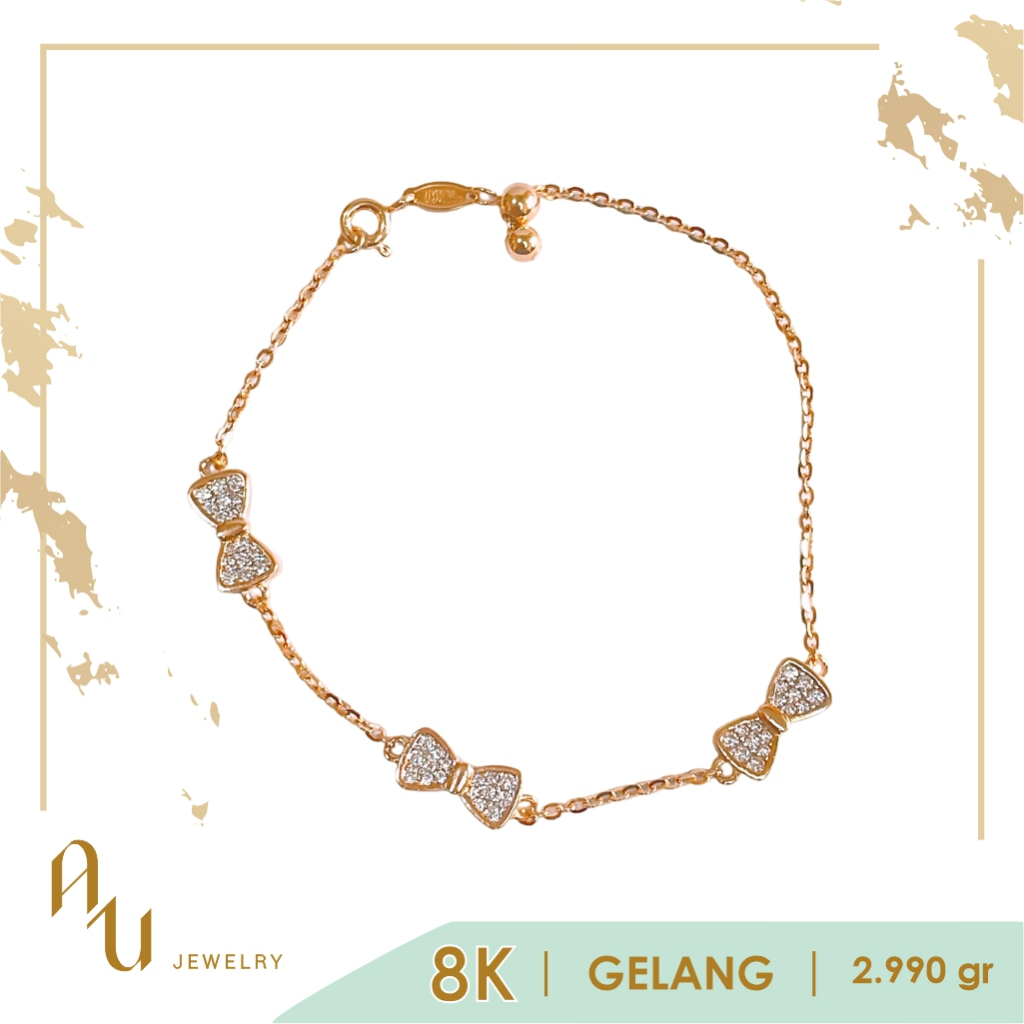 AU Jewelry - Gelang Dewasa Pita Kadar 8K | 2.990gr | Emas Dewasa Perempuan