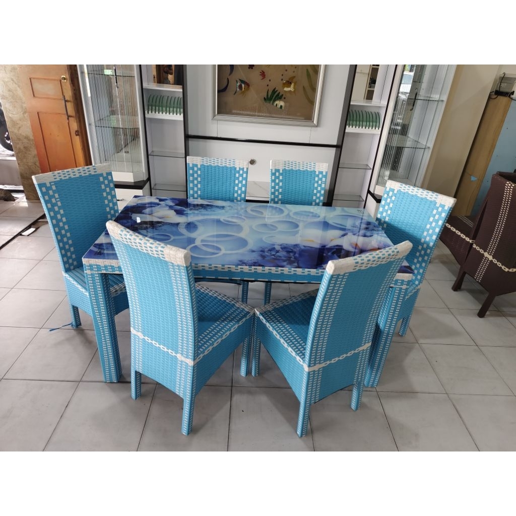 meja makan 6 kursi